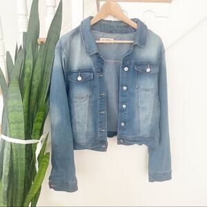 CI SONO denim jeans jacket button closure sz Large
